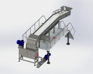 Aktitanyum End. Makina borulu yıkama bandı detayı.